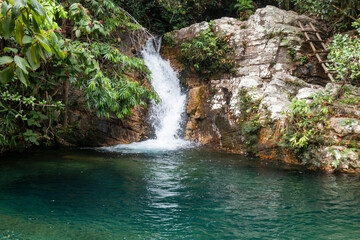 Cachoeira Barbarinha, próxima a cachoeira de Santa Barbara, localizada em Cavalcante, Goias