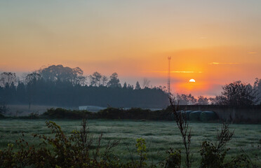 Nascer do som no distrito de Aveiro, região centro de Portugal.