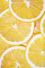 Fresh orange background, Top view of orange.