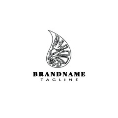 Obraz premium cashmere logo cartoon icon design template black isolated vector cute