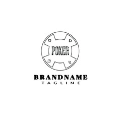 Fototapeta premium casino logo icon design template black isolated vector illustration