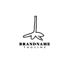 cassava logo cartoon icon design template black creative vector illustration