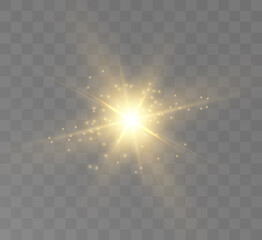 Bright glow, light effect, star, space, rays, glare.	
