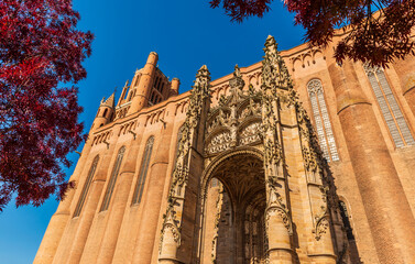 The Sainte Cécile cathedral and the baldachin in Albi, in the Tarn, in Occitanie, France © FredP
