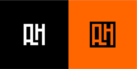 AH Letter Initial Logo Design Template Vector Illustration