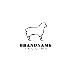 cute goat logo icon symbol vector illustration