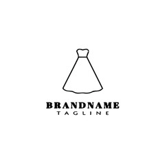 dress logo template icon design black isolated vector