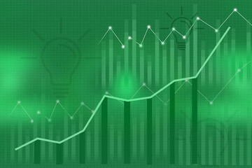 Fototapeta premium 2d illustration futuristic business background pattern graph concept 