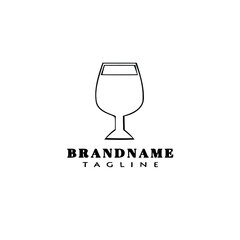 glasses logo cartoon cute black icon isolated vector illustration
