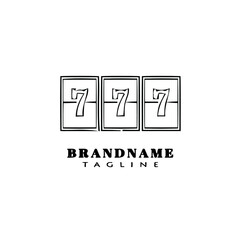 slot machine logo cartoon icon design template isolated vector illustration