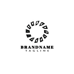 loading logo cartoon icon design template black isolated vector illustration