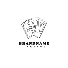 money or finance logo cartoon icon design template cute isolated vector illustration