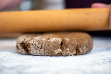 Rolling out Gingerbread for Cookies