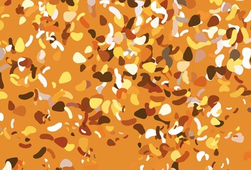 Light yellow, orange vector pattern with chaotic shapes.