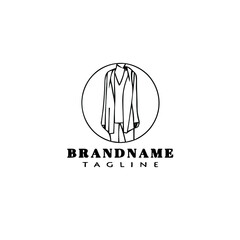 sweater logo cartoon icon design template black isolated vector cute