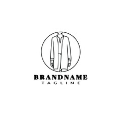 cute sweater logo cartoon icon design template black isolated vector illustration
