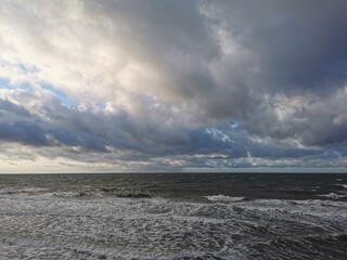 Obraz premium Stormy weather at the Baltic Sea in north Germany
