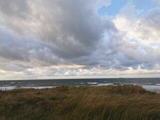 Stormy weather at the Baltic Sea in north Germany