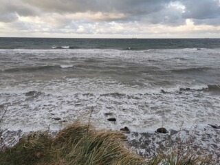 Stormy weather at the Baltic Sea in north Germany