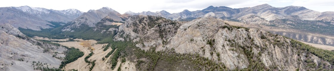 Fototapeta na wymiar Aerial view of the Lost River Range in the Idaho Wilderness