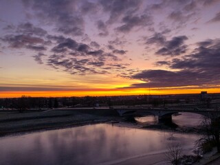 sunrise over the river