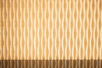 A view of a wavy wall design, as a background.