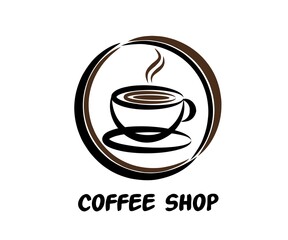 Coffee shop logo. Coffee shop icon. logo design vector.