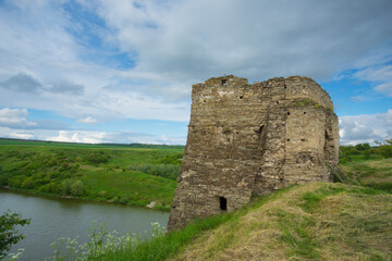 Fototapeta na wymiar Ruins of Zhvanets castle
