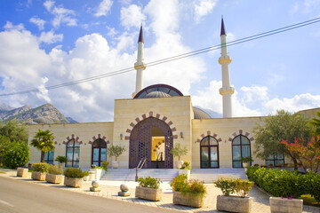 Modern Selimiye Mosque in Old Bar, Montenegro