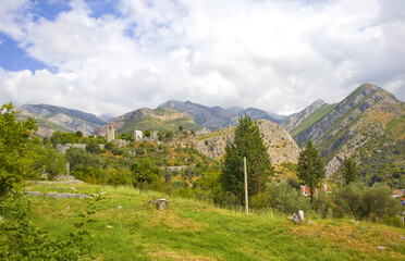 Ruins of Old Castle in Old Bar, Montenegro