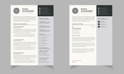 Clean Resume templates Professional Layout with infographic design