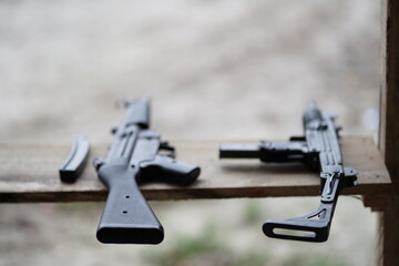 gun at the shooting range