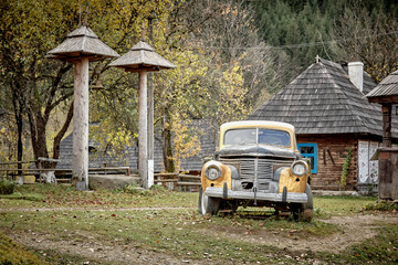 Old car in the village.