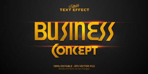 Editable text effect, Business Concept text effect