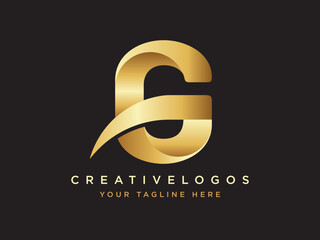 Gold Letter G Logo, Gold Alphabet G Logo, Golden Initials G Logo, G Letter Logo Vector Template