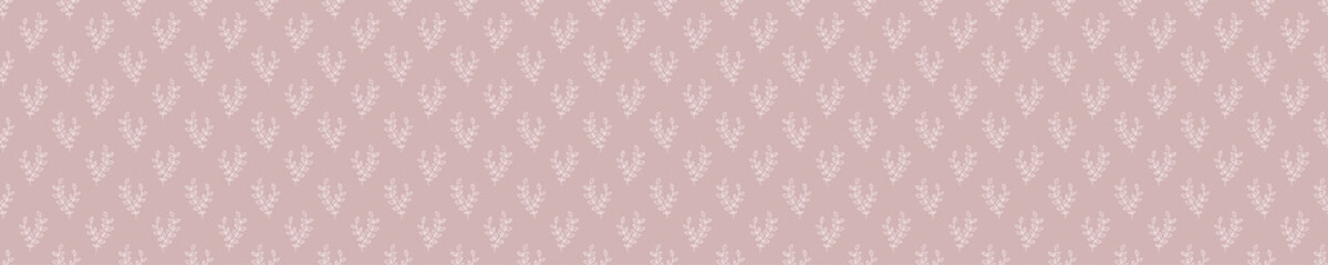 Hand drawn seamless pattern with abstract plants