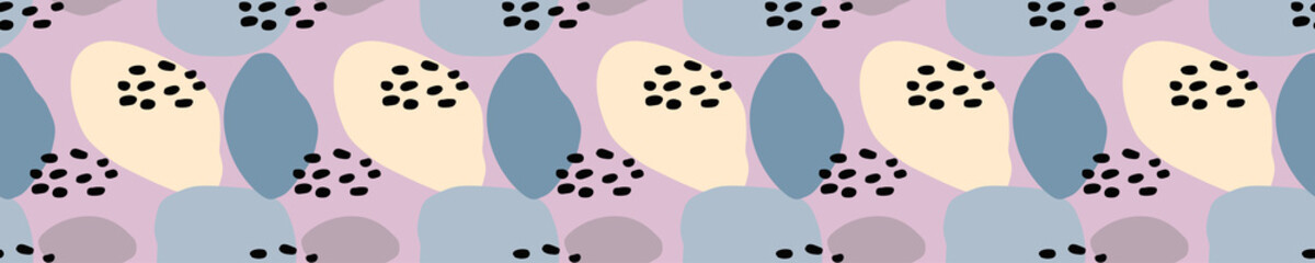 Modern seamless pattern with abstract shapes