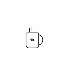 Coffee cup icon vector isolated on white background.
