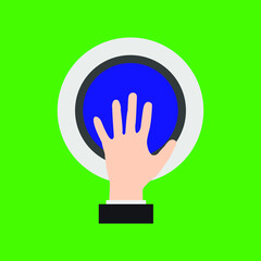 Obraz premium Button in hand