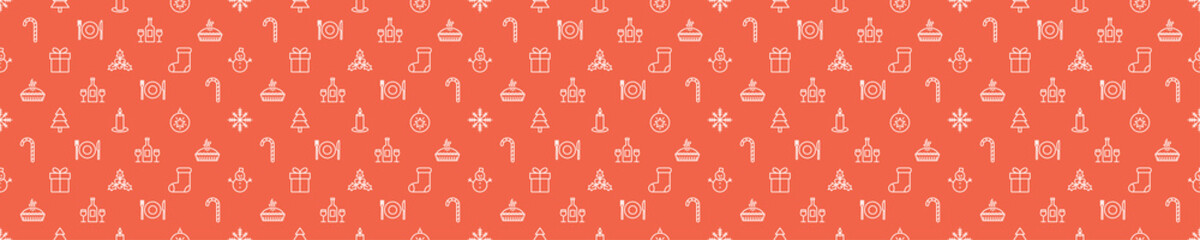 Seamless pattern with Christmas icons