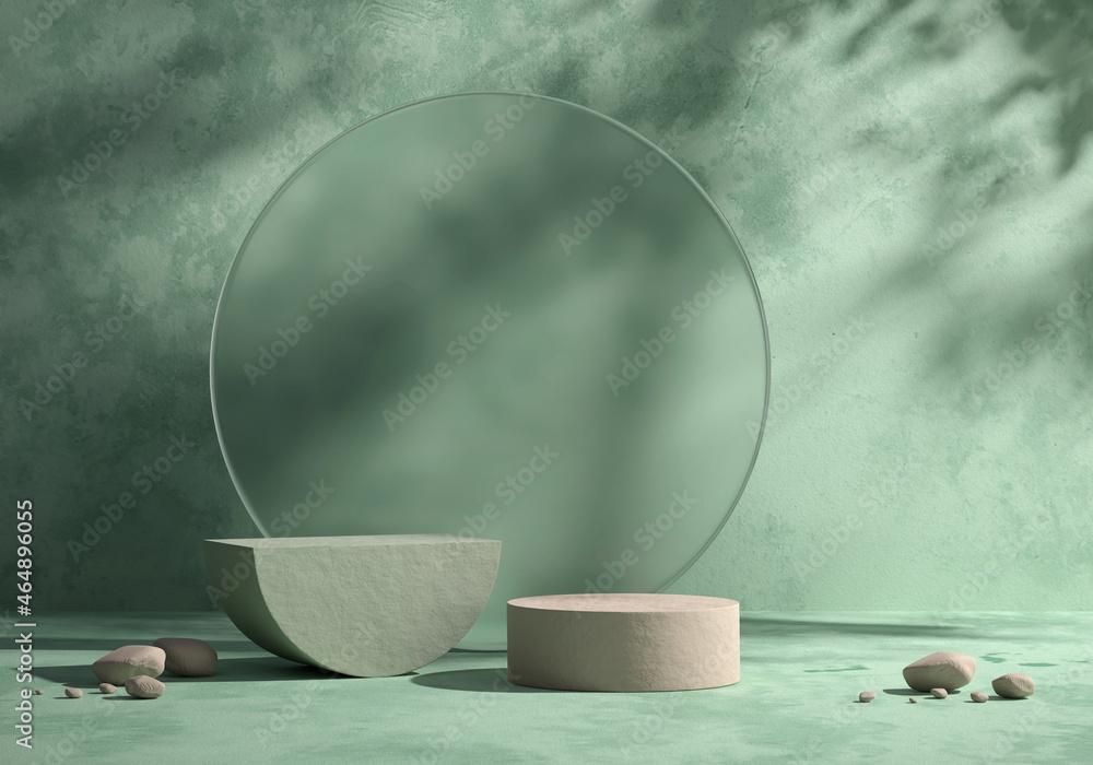 Poster 3d rendering abstract platform podium product presentation backdrop