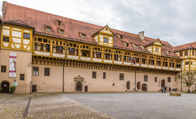 Tubingen, Germany. Medieval castle courtyard