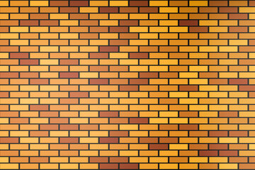 3d illustration of orange brick wall
