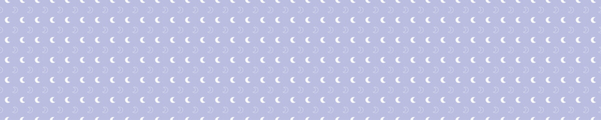 Blue seamless pattern with white moon