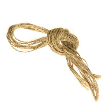 rope with knot  isolated on white background