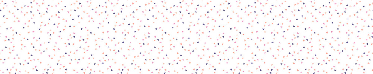 Fototapeta na wymiar Seamless pattern with tiny pink and purple hearts
