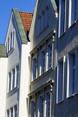 hHouses in the city centre of Herford am Gänsemarkt