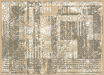 Obraz premium Vintage Arabic pattern. Persian colored carpet. Rich ornament for fabric design, handmade, interior decoration, textiles. Pastel color background.