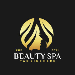Women beauty spa logo and icon design vector concept for template