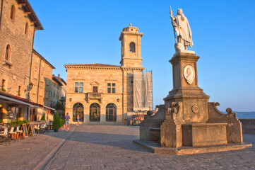 San Marino, Old city street view, Europe - obrazy, fototapety, plakaty